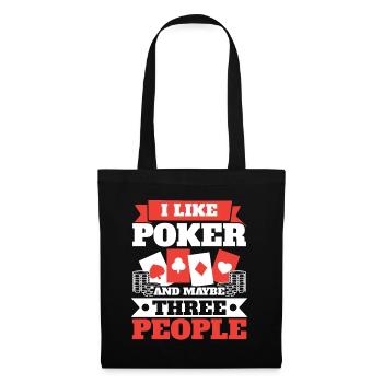J’aime le poker et peut-être le casino à trois personnes - Sac en tissu - noir - Devant
