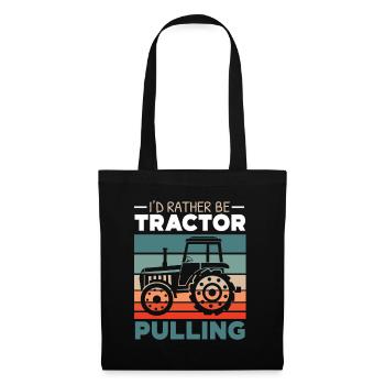 Je préfère tirer une ferme de tracteurs Ba - Sac en tissu - noir - Devant