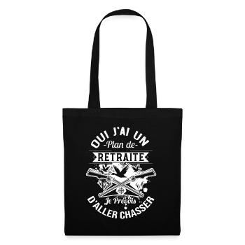 Chasseur Retraité Cadeau Chasse Plan De Retraite - Sac en tissu - noir - Devant