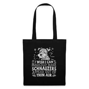 Schnauzer Hund Riesenschnauzer - Stoffbeutel - Schwarz - Vorne