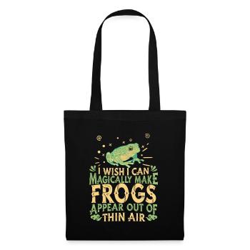 Grenouille Grenouille Amphibien - Sac en tissu - noir - Devant