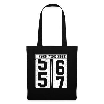 Birthday-O-Meter 57 Happy 57th Birthday Celebrant - Tote Bag - black - Front
