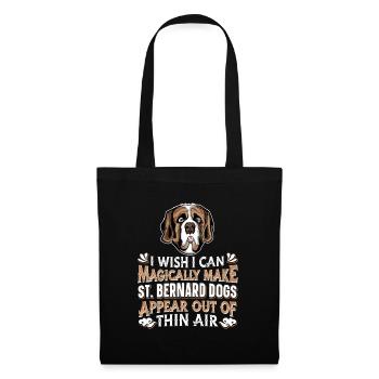 Chien Bernhadiner - Sac en tissu - noir - Devant