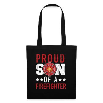 Fier fils d’un pompier Pompier F - Sac en tissu - noir - Devant