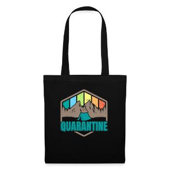Quarantine Camping Tent Campfire Social Distancing - Tote Bag - black - Front