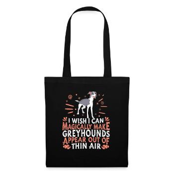 Chien Greyhound - Sac en tissu - noir - Devant