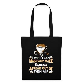 Espresso Kaffee - Stoffbeutel - Schwarz - Vorne