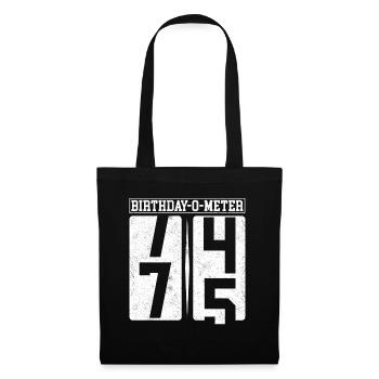 Birthday-O-Meter 75 Happy 75th Birthday Celebrant - Tote Bag - black - Front