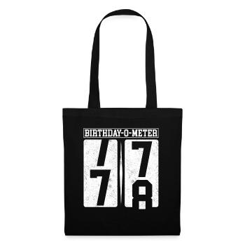 Birthday-O-Meter 78 Happy 78th Birthday Celebrant - Tote Bag - black - Front