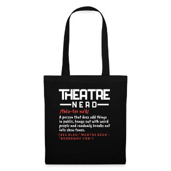 Theater Nerd Broadway Musical Actrice de scène - Sac en tissu - noir - Devant