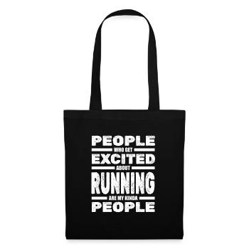 Jogging Running Running Coureurs - Sac en tissu - noir - Devant