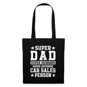Super Dad Super Husband Super Awesome - Stoffbeutel - Schwarz - Vorne