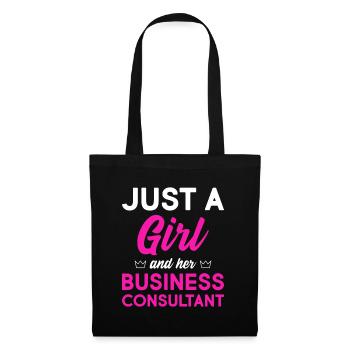 Just A Girl And Her Business Consultant - Stoffbeutel - Schwarz - Vorne