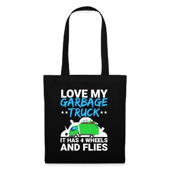 Love my garbage truck garbage collector recycling - Tote Bag - black - Front