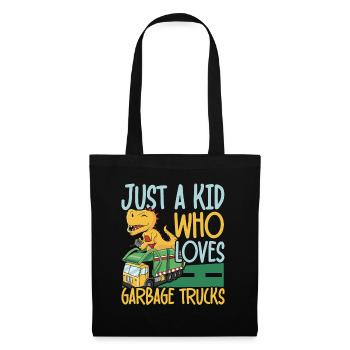 Just a kid who loves garbage trucks and recycling - Tote Bag - black - Front