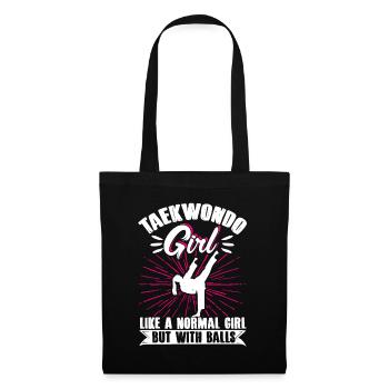 TKD Korean Martial Arts Tae Kwon - Stoffbeutel - Schwarz - Vorne