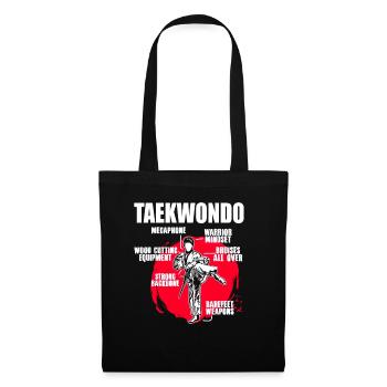 TKD Korean Martial Arts Tae Kwon - Stoffbeutel - Schwarz - Vorne