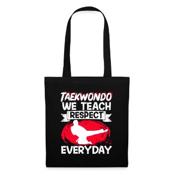 TKD Korean Martial Arts Tae Kwon - Stoffbeutel - Schwarz - Vorne