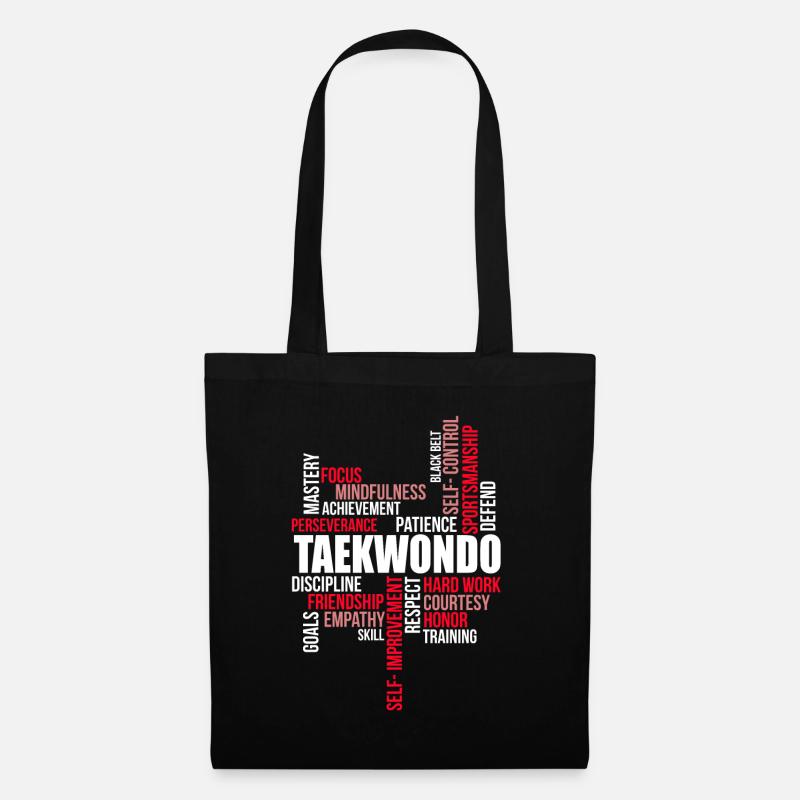 TKD Korean Martial Arts Tae Kwon - Stoffbeutel - Schwarz