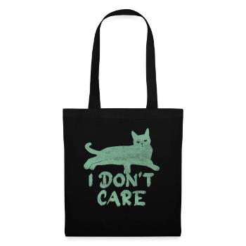I Don't Care Cat Whisperer Pet Meow Kitty Kitten - Tote Bag - black - Front