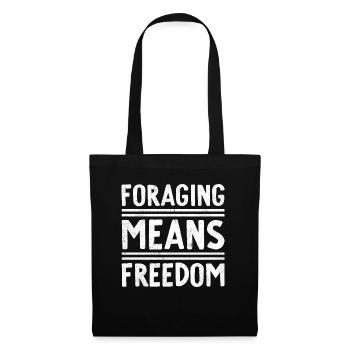 Foraging Means Freedom Mycology Mushroom Hunter - Tote Bag - black - Front