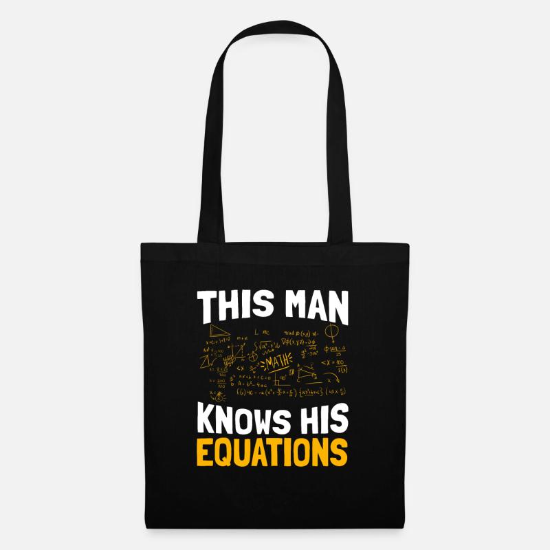Professeur de mathématiques Mathématicien Professeur de mathématiques Mathématiques - Sac en tissu - noir