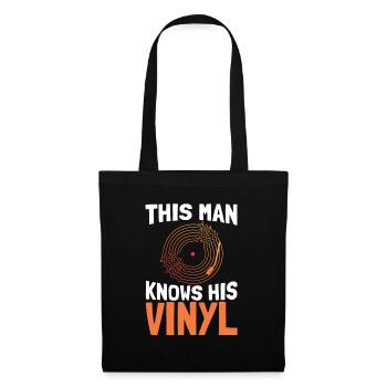 Vinyl LP Record Collector - Tote Bag - black - Front