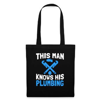 Plumber Sanitary Heating Engineer Plant Mechanic - Tote Bag - black - Front