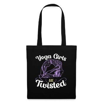 Professeur de yoga Méditation Exercice de fitness - Sac en tissu - noir - Devant