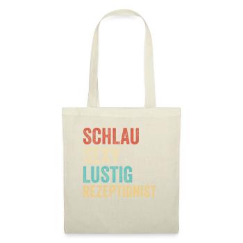 Schlau Sexy Lustig Rezeptionist - Stoffbeutel - Natur - Vorne