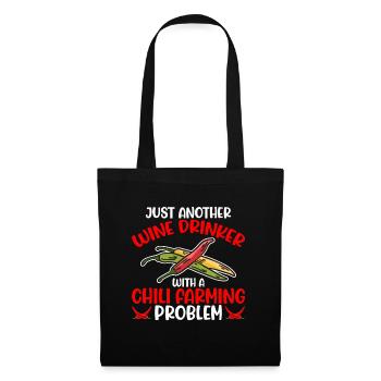 Just Another Wine Drinker Chili Farming - Stoffbeutel - Schwarz - Vorne