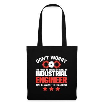 Do Not Worry Industrial Engineer - Stoffbeutel - Schwarz - Vorne
