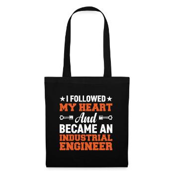 J’ai suivi mon cœur et je suis devenu ingénieur - Sac en tissu - noir - Devant