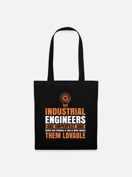 Industrial Engineers Are Imperfect - Stoffbeutel - Schwarz
