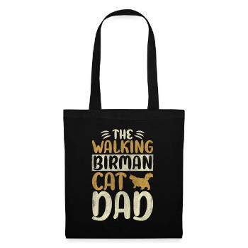 The Walking Birman Cat Dad Kitty Cat Walking - Stoffbeutel - Schwarz - Vorne