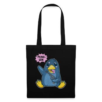 Cute Penguin Ice Bird Arctic Animal Lover - Stoffbeutel - Schwarz - Vorne