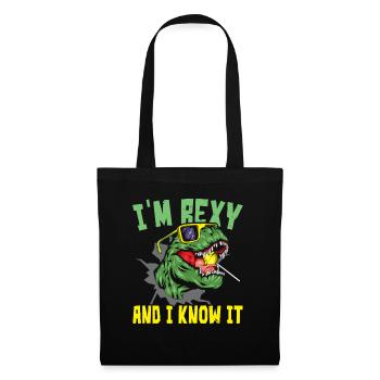 I'm Rexy and I know paleontologist Dinosaur - Tote Bag - black - Front