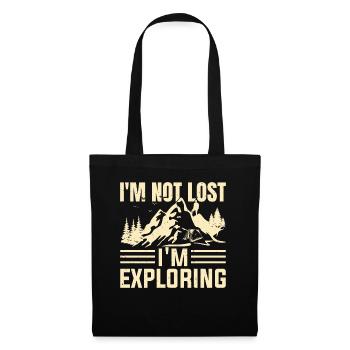 I'm Not Lost I'm Exploring Camp Camper Camping - Stoffbeutel - Schwarz - Vorne