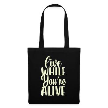 Vivez pendant que votre voyageur vivant voyage touristique - Sac en tissu - noir - Devant