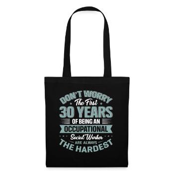 Être un travailleur social professionnel - Sac en tissu - noir - Devant