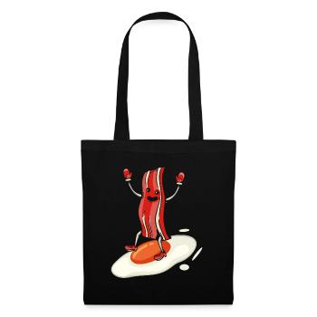Baconholic Meat Lover Bacon Eater Keto Ketog - Tote Bag - black - Front