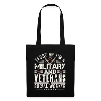 Croyez-moi, je suis un travailleur militaire vétéran - Sac en tissu - noir - Devant