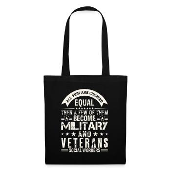 All Men Created Equal Military Veterans - Stoffbeutel - Schwarz - Vorne