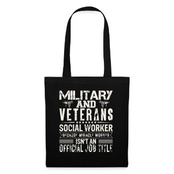 Military And Veterans Social Workers - Stoffbeutel - Schwarz - Vorne