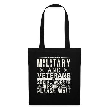 Military & Veterans Worker In Progress - Stoffbeutel - Schwarz - Vorne