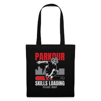 Parkour Freies Laufen Traceur Freestyle Sport - Stoffbeutel - Schwarz - Vorne