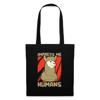 Lama Llama Alpaga - Sac en tissu - noir - Devant