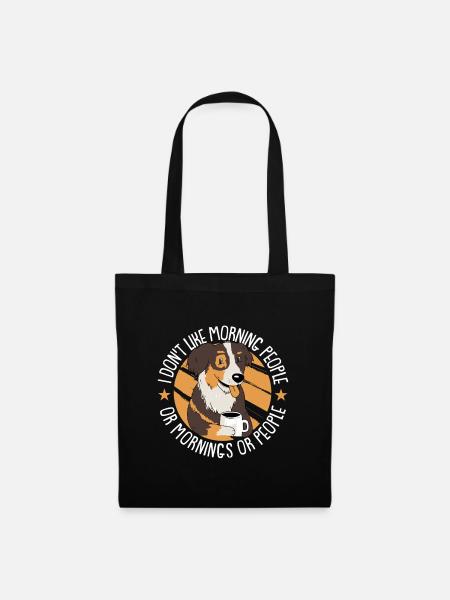 Australian Shepherd Hund - Stoffbeutel - Schwarz