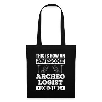 This Is How An Awesome Archeologist Looks Like - Stoffbeutel - Schwarz - Vorne