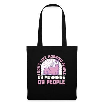 Lama Llama Alpaga - Sac en tissu - noir - Devant